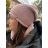 Wintermütze mit Pompon Damen (ONE SIZE) POLAND PRODUCT PV820056 EINHEITSGRÖSSE hellrosa
