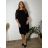 Women's Strapless Long Satin Party Dress (34-42) POLISH FASHION PMLEL24NATHALIE 42 black