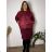 Bunda s kapucňou dlhý rukáv dámska nadrozmer MAYA (50/52/54 ONE SIZE) TALIANSKA MÓDA IMSM251139