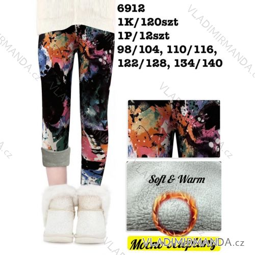 Legíny dlouhé zateplené dětské až dorost dívčí (98/104 - 110/116 - 122/128 - 134/140) MIE256912