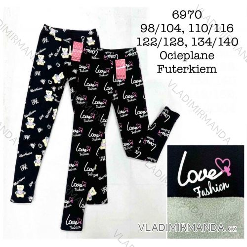 Long insulated leggings for children and teenagers for girls (98/104 - 110/116 - 122/128 - 134/140) MIE256970