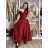 Langes, elegantes Kleid Carmen mit Trägern für Damen ADELE (M/L/XL, Einheitsgröße) ITALIENISCHE MODE IM4251147