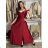 Langes, elegantes Kleid Carmen mit Trägern für Damen ADELE (M/L/XL, Einheitsgröße) ITALIENISCHE MODE IM4251147