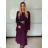 Sako dlouhý rukáv dámské (S/M ONE SIZE) ITALSKÁ MÓDA IMPDY25MDUE992043/DU petrolejová S/M