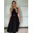 Šaty dlouhé elegantní bez rukávu dámské (S/M ONE SIZE) ITALSKÁ MÓDA IMPDY25MDUE24796