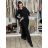Women's wide-leg jeans, long, oversized (38-48) GOODIES GOD253848 42 black