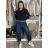 Women's long jeans (XS-XL) M.SARA MSR25SK279-3 M blue