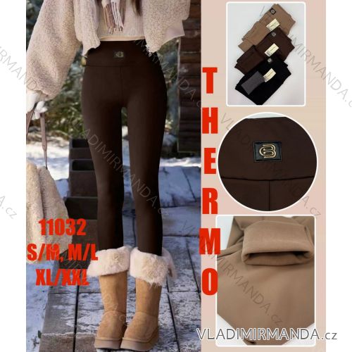 Legíny dlouhé thermo dámské nadrozměr (S/M - M/L - XL/XXL) MIE2511032