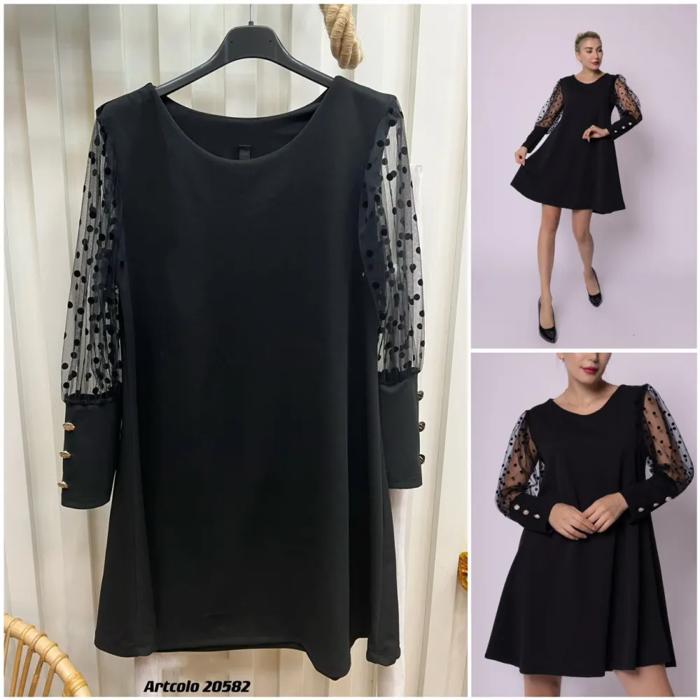 Šaty elegantní dlouhý rukáv dámské (S/M ONE SIZE) ITALSKÁ MÓDA IMPLI2220433lurex