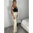 Kalhoty dlouhé dámské (XS/S/M ONE SIZE) ITALSKÁ MÓDA IMPVN258245/DU XS/S/M béžová