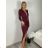 Šaty elegantní dlouhý rukáv dámské (S/M/L ONE SIZE) ITALSKÁ MÓDA IMM25M42722