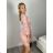 Women's Summer Boho Lace 3/4 Long Sleeve Dress (S/M ONE SIZE) ITALIAN FASHION IMWAD232501