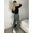 Nohavice dlhé dámske maskáč (S/M/L ONE SIZE) TALIANSKA MÓDA IMPLI248115A/DUR -   zelená khaki -   S / M / L