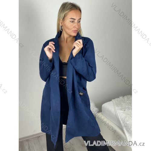Cardigan  s vreckami dlhý rukáv dámsky nadrozmer (40/42/44 ONE SIZE) TALIANSKA MÓDA IM4251148/DU