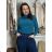 Women's Long Sleeve Knitted Turtleneck Sweater (S/M ONE SIZE) ITALIAN FASHION EXTRA ME IMM22FD9076/DR1 Red