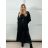 Kabát podzimní oversize na knoflíky dlouhý rukáv dámský (S/M/L ONE SIZE) ITALSKÁ MÓDA IMWCL252811/DU S/M/L Černá