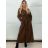 Kabát s páskem dlhý rukáv dámske (S/M/L ONE SIZE) TALIANSKA MÓDA IMPVN25251008/DU S/M/L vínová