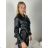 Women's long sleeve bodysuit (S/M/L ONE SIZE) ITALIAN FASHION IMPLP2355350060 S / M / L black