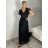 Women's Strapless Long Party Dress (S/M ONE SIZE) ITALIAN FASHION IMPSH245192 S / M black