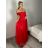 Long party dress glittering tulle Carmen with straps for women (S/M/L ONE SIZE) ITALIAN FASHION IMC24429