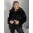 Fur coat, furry, winter, long sleeve, women's (S/M/L ONE SIZE) ITALIAN FASHION IMM259411LS/DUR S / M / L black