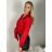 Damen Satin Langarmhemd (S/M/L ONE SIZE) ITALIAN FASHION IM322560 S / M / L rot