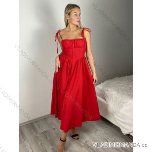 Long summer shirt dress with straps for women (S/M/L ONE SIZE) ITALIAN FASHION IMPBB25B25107