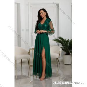 Long elegant satin strapless dress for women (34-40) POLISH FASHION PMLEL24MARINA