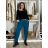 Women's Summer Long Harem Pants (42/44/46 ONE SIZE) ITALIAN FASHION IM424361 S / M / L modrá petrolejová