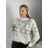 Sveter vánoční úpletový dlhý rukáv dámsky (S/M/L ONE SIZE) TALIANSKA MÓDA IMWH25002
