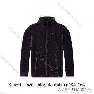 Mikina chlupatá dlouhý rukáv dorost dívčí (134-164) WOLF B2450/KUS