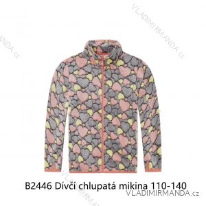 Mikina chlupatá dlouhý rukáv dětská dorost dívčí (110-140) WOLF B2446/KUS