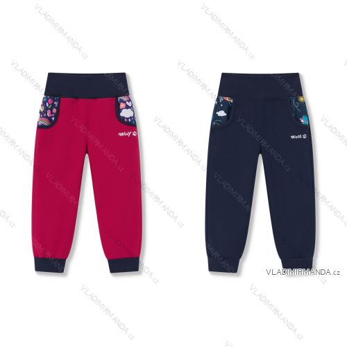 Kalhoty softshell dětské dívčí a chlapecké (86-98) WOLF B2581/KUS