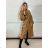 Kabát koženkový oversize s páskem dlouhý rukáv dámský TARA (S/M/L ONE SIZE) ITALSKÁ MÓDA IMWCA251111