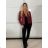 Bunda ekokoženková dlouhý rukáv dámská (S/M ONE SIZE) ITALSKÁ MÓDA IMD23709