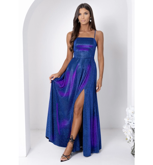 Women's Strapless Long Satin Party Dress (34-42) POLISH FASHION PMLEL24NATHALIE
