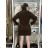 Jacke dünne lange Ärmel Frauen (UNI XS-M) ITALIENISCHE MODE IM120049 S / M / L braun