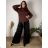 Damen Pullover Lang Langarm Strickkleid (L / XL ONE SIZE) ITALIAN FASHION IM721314