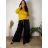 Damen Pullover Lang Langarm Strickkleid (L / XL ONE SIZE) ITALIAN FASHION IM721314