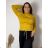 Damen Pullover Lang Langarm Strickkleid (L / XL ONE SIZE) ITALIAN FASHION IM721314 schwarz 50/52/54