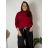 Svetr se stojáčkem dlouhý rukáv dámský SARAH (40/42/44 ONE SIZE) ITALSKÁ MÓDA IMSM2625153/DU 40/42/44 vínová