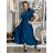 Elegant trousers with belt for women (S/M/L ONE SIZE) ITALIAN FASHION IM425057  Royal blue