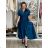 Elegant trousers with belt for women (S/M/L ONE SIZE) ITALIAN FASHION IM425057  Royal blue