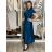Elegant trousers with belt for women (S/M/L ONE SIZE) ITALIAN FASHION IM425057  Royal blue