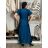 Elegant trousers with belt for women (S/M/L ONE SIZE) ITALIAN FASHION IM425057  Royal blue