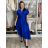 Elegant trousers with belt for women (S/M/L ONE SIZE) ITALIAN FASHION IM425057  Royal blue