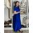 Elegant trousers with belt for women (S/M/L ONE SIZE) ITALIAN FASHION IM425057  Royal blue