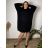 Svetr/Šaty dlouhý pletený s rolákem dlouhý rukáv dámský (3XL/4XL ONE SIZE) ITALSKÁ MÓDA IM4222773 54/56/58 schwarz