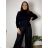 Damen Pullover Lang Langarm Strickkleid (L / XL ONE SIZE) ITALIAN FASHION IM721314