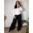 Damen Pullover Lang Langarm Strickkleid (L / XL ONE SIZE) ITALIAN FASHION IM721314